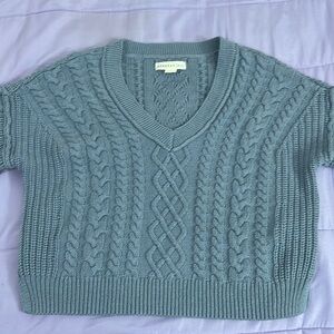 blue cropped sweater